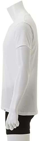 Men’s Anti-Odor Undershirt, Japanese Ceramic-Ion Tech, Source-Targeting Deodorizing, V-Neck Cotton, White, DEOEST
