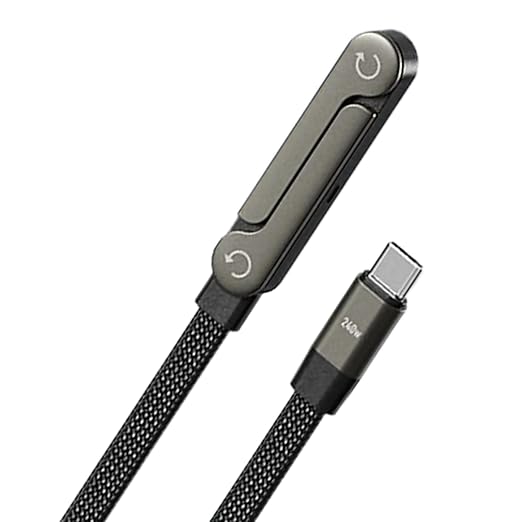 Invisible Holder Cable, Charger Type C, Tablet with Accessories Style Design, Supply for Computer Desk, Office Travel Accessory, Stylish Gift for Gamers Adults Hotel Nightstand Car Daily Use Tech