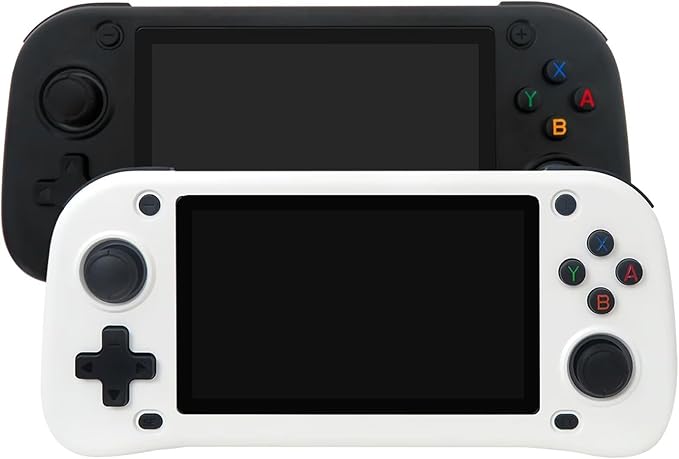 New G28 Retro Handheld Game Console, Built-in 64G TF Card, Built-in 15000 Games Classic Game Console, 4.3 Inch HD, 2100mah B-attery, for Birthday Gifts -White