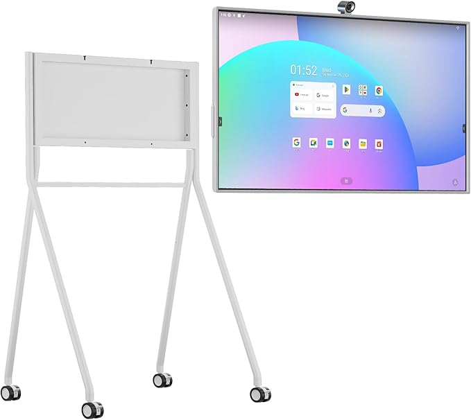 JAV 65" Smart Board with Mobile Stand, Google EDLA Certified, 4K UHD 16+256GB Interactive Whiteboard Touch Screen