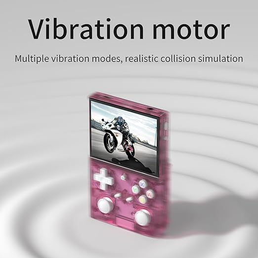 G350 Retro Game Console,Linux System RK3326 G350 Handheld Game Console Built-in 64G TF Card 4371 Games,3.5-inch IPS Screen, WiFi, Bluetooth 4.2, HDMI Output, 3200mAh Battery (G350-Pink-NEW)