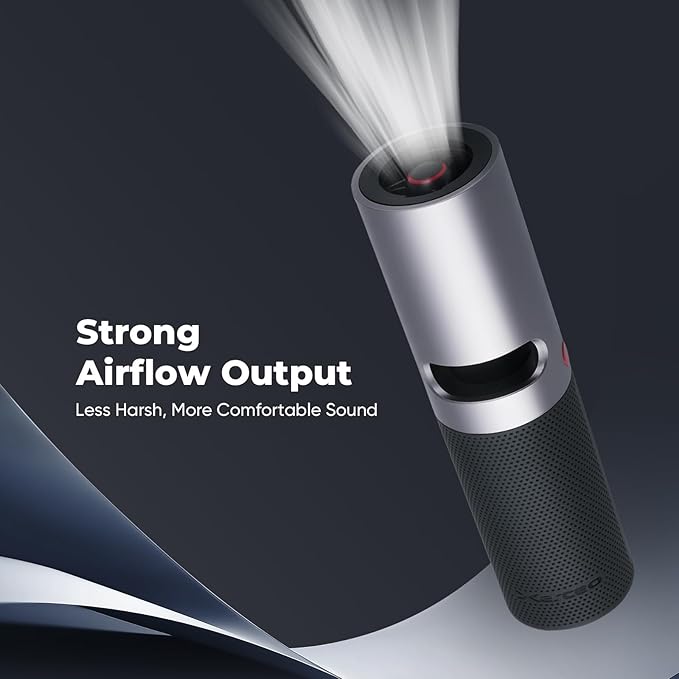 Electric Air Duster, High Power Cordless Air Blower to Replace Compressed Air, 110000RPM with 4 Adjustable Speed Levels, Metal Body with Silicone Grip for PC, Keyboard, Car & Light Outdoor Cleaning
