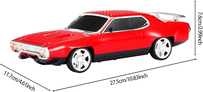 Retro Car Bluetooth Speaker with HD Stereo Sound, TWS Pairing, LED Party Lights, Built-in Microphone, Portable Wireless American Vintage-Style Bluetooth Speaker for Home, Office & Outdoor (Red)