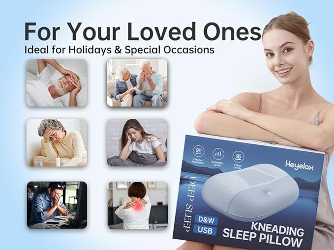 Shiatsu Neck Massager for Pain Relief deep Tissue Before Sleeping, Cervical Neck Massage Pillow with Heat,Cordless & Memory Foam,Thoughtful Gifts for Mom, Dad, Women, Men (Cream)