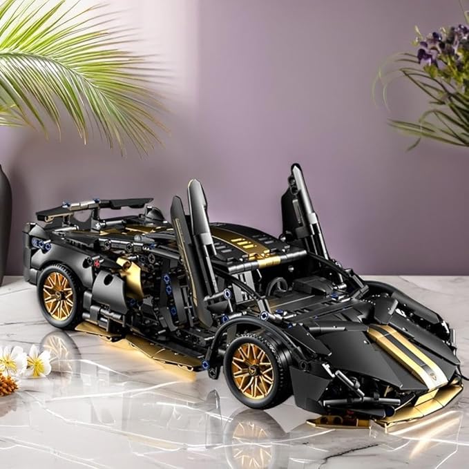 Sport Race Car Building Block Sets for Adults Boys,1:14 Technical Remote Control APP Supercar Toys Kits with LED Lights Collectible MOC Contruction for Teens Age 8-12 8-14,14+