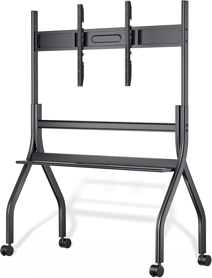 HKMLC Smart Board Stand with Wheels, Mobile Portable Stand for 55”– 86” Interactive Whiteboard, Design for Office Classroom Home