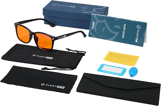 100% Blue Light Blocking Glasses - Women + Men - Better Sleep - Anti Eye Strain Protection - Computer Screens Gaming