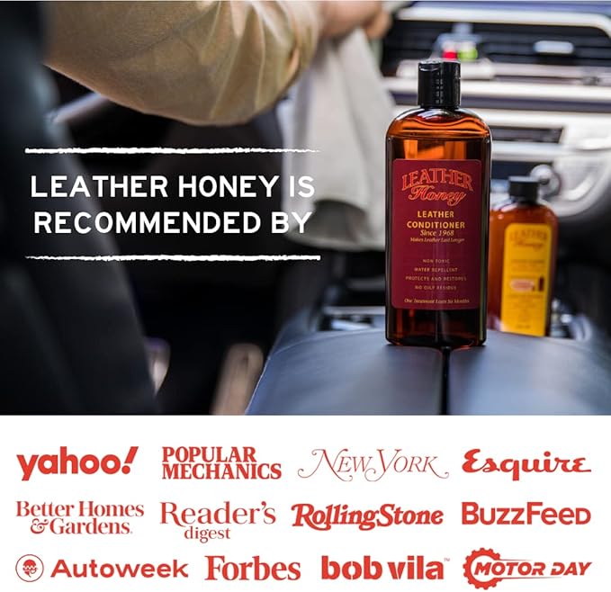 Leather Honey Leather Conditioner, Since 1968. for All Leather Items Including Auto, Furniture, Shoes, Purses and Tack. Non-Toxic and Made in The USA / 8 Fl Oz (Pack of 1)