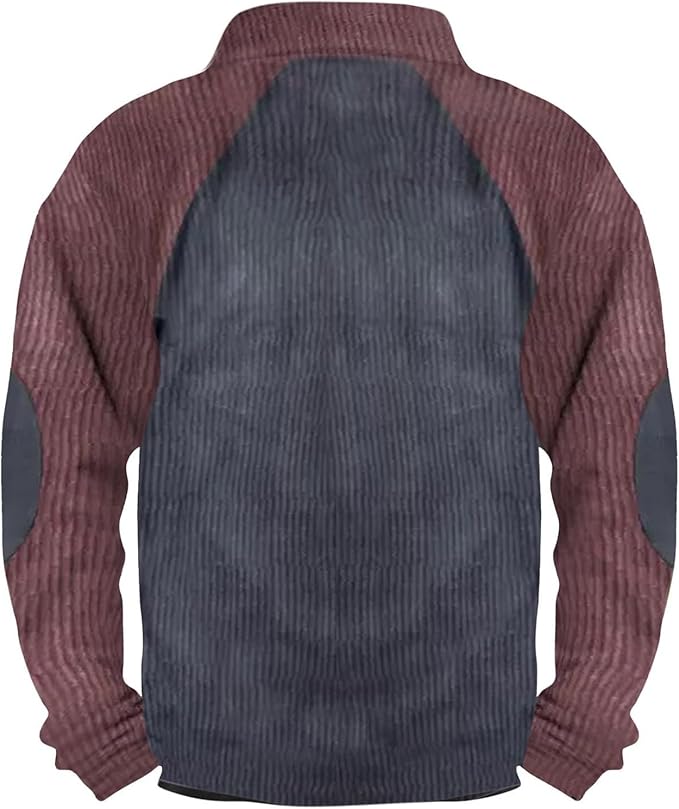 Western Sweatshirts for Men Aztec Retro Pullover Quarter Zip Sweatshirt Mens Stitching Color Fleece Sweatshirt