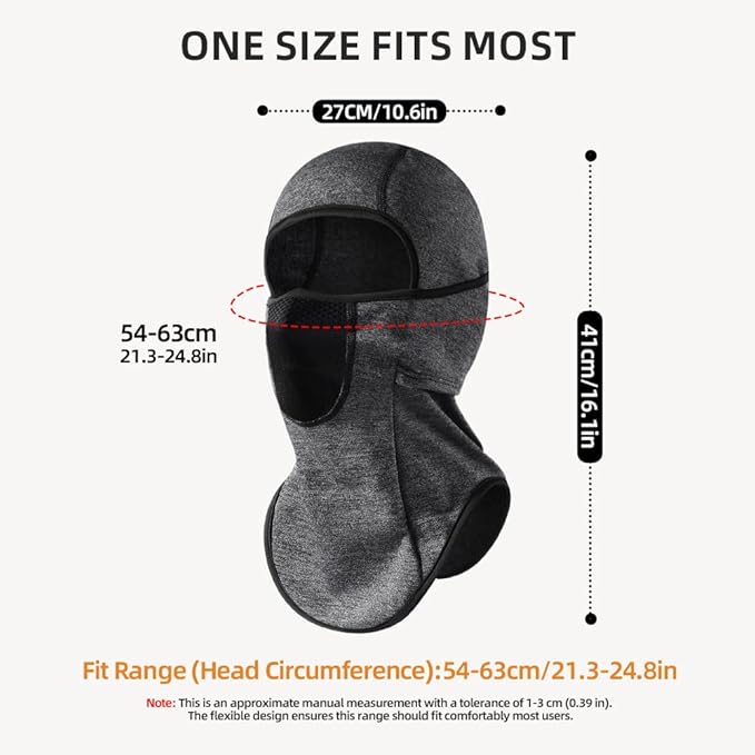 Balaclava Ski Mask for Winter Thermal Windproof Warm Face Mask for Cold Weather Outdoor Sports
