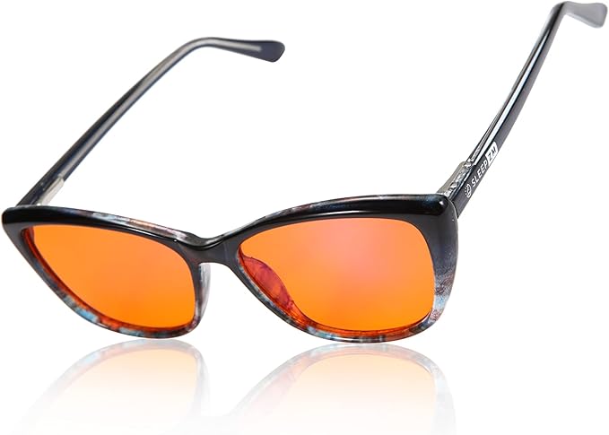 100% Blue Light Blocking Glasses - Women + Men - Better Sleep - Anti Eye Strain Protection - Computer Screens Gaming
