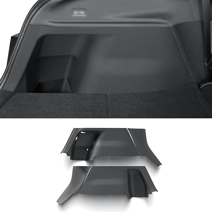 2025 2026 Model Y Juniper Rear Trunk Side Anti-Scratch Mats 4PCS TPE Waterproof Trunk Left & Right Panel Protection for Model Y Refresh Juniper Interior Accessories