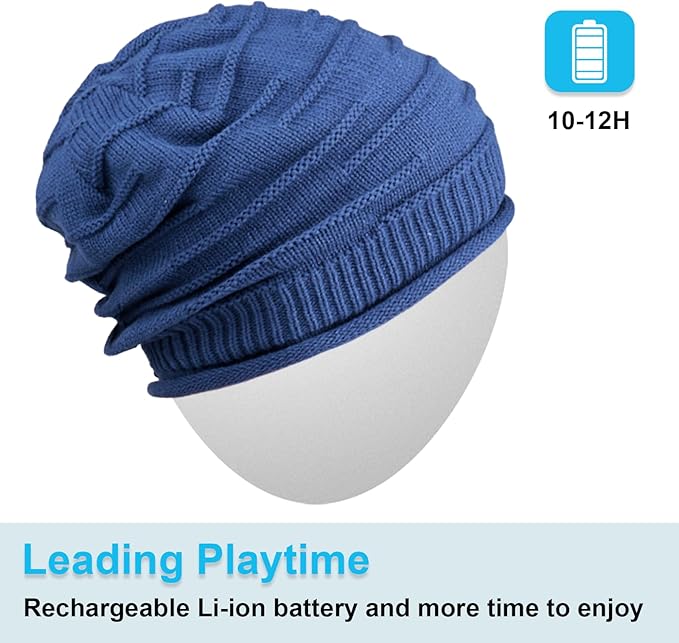 Bluetooth Beanie for Men Hat with Headphones,Unisex Tech Gifts Stocking Stuffers Adults