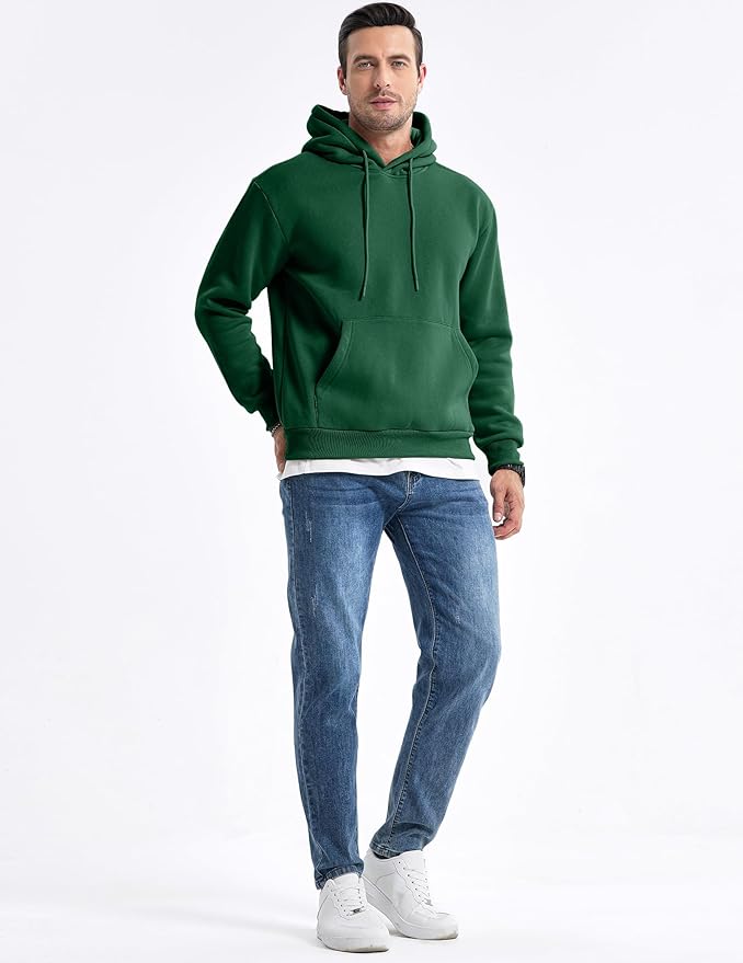 JMIERR Mens Casual Cotton Hooded Collar Drawstring Hoodies Pullover Sweatshirts Casual Long Sleeve Shirts