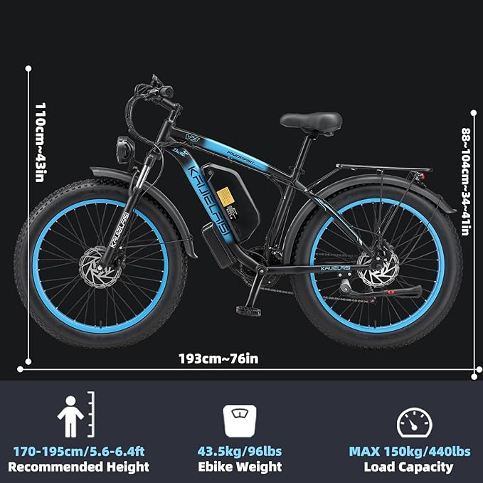Electric Bike for Adults,AWD Ebike Dual Motor 4000W Peak, 26'' Fat Tire Ebikes with 48V 23AH Battery Hydraulic Disc Brake Electric Bicycle, 21 Speed Mountain Bikes.