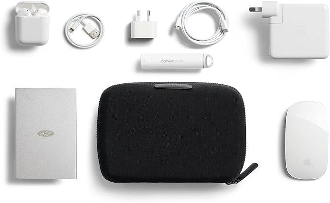 Bellroy Tech Kit Compact (Charger, Cables, Mouse, powerbank, USB Keys, dongles) - Black