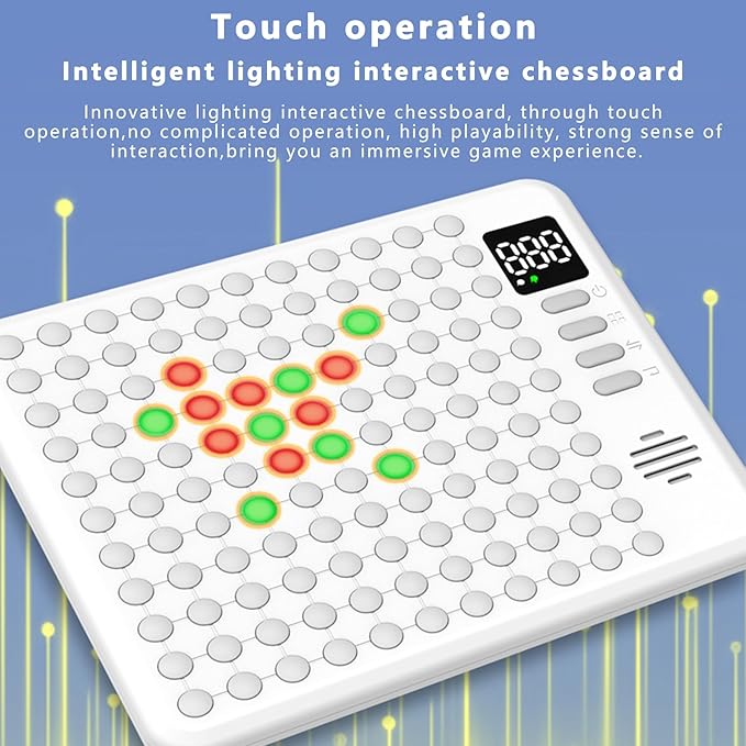 Smart Chessboard with 9 AI Games, 5-in-a-Row & 4-in-a-Row, Portable Electronic Board Game for Kids, Travel, Parties, Birthdays (Standard Edition)