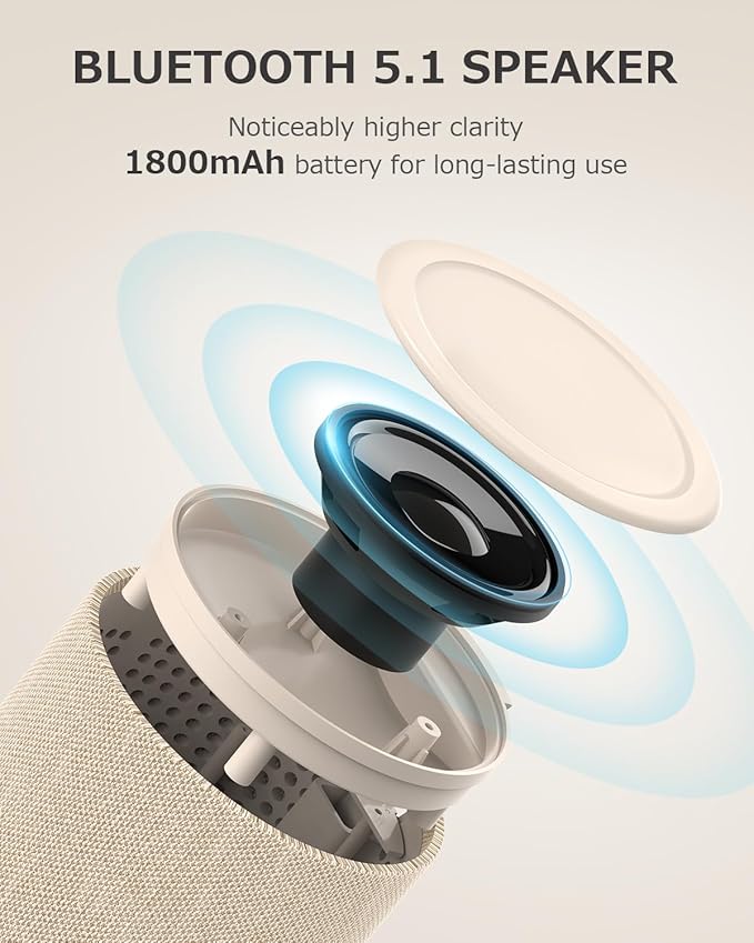 COLSUR Bluetooth Speaker, Magnetic Wireless Charger, Bluetooth Speakers with Night Light, 2 in 1 Wireless Charging Station for iPhone 17/16/15/14/13/12 Series, AirPods Pro 2/4/3/2 (Gift Ideal)