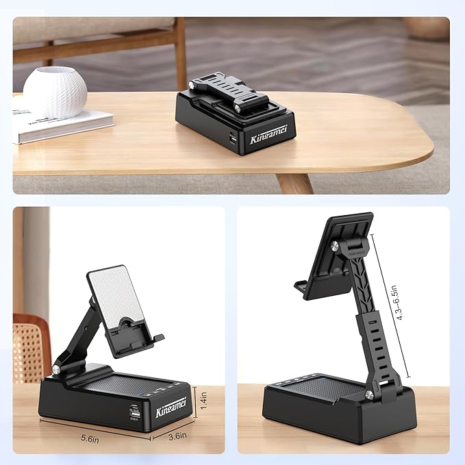 Birthday Gifts for Him,Cell Phone Stand with Wireless multifunctional Bluetooth Speaker and Anti-Slip Base HD Surround Sound Perfect for Home and Outdoors,Unique Valentines Day Gifts for Him