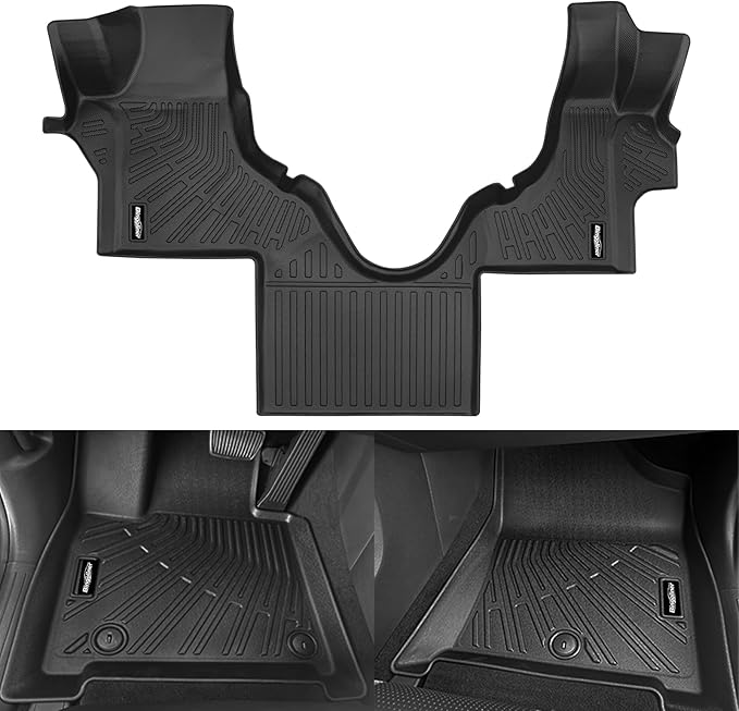 Floor Mats for Ford Econoline/E-Series E150/E250/E350/E450 2007-2025, All Weather TPE Protector for Ford Econoline Accessories