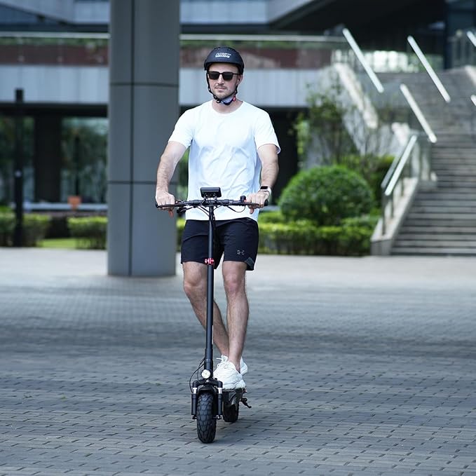iScooter Electric Scooter, 800W Motor E-Scooter Up to 25/28 Miles Range, Top Speed 25/28 MPH,10" Off Road escooter Tires,Adjustable Handlebar Height, Folding Commuting Electric Scooter for Adults