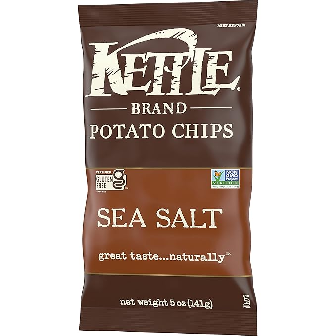 Kettle Brand Potato Chips, Sea Salt Kettle Chips, 5 Oz