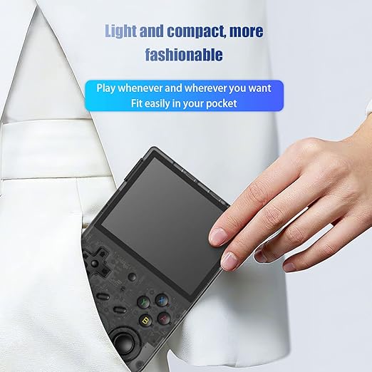 RG353V Retro Handheld Game with Dual OS Android 11 and Linux,RG353V with 64G TF Card Pre-Installed 4452 Games Supports 5G WiFi 4.2 Bluetooth Online Fighting,Streaming and HDMI