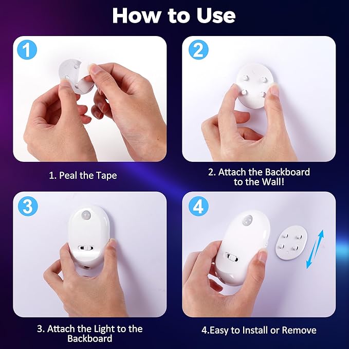 Toilet Night Light Motion Sensor, Motion Activated Night Light 13 Color Changing 4 Projection Patterns, Rechargeable Toilet Bowl Light for Bathroom Accessories Decor Men Women Kid Gifts,Hallway Stairs