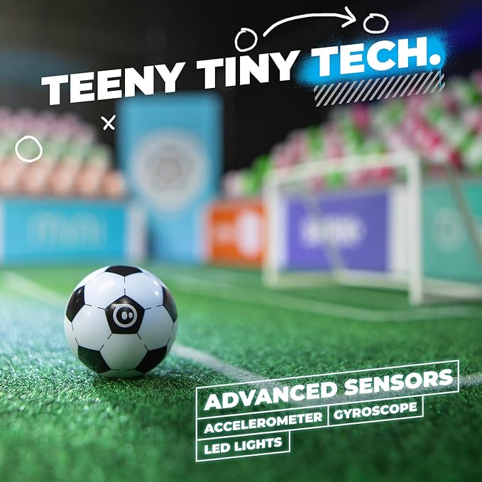 Sphero Mini Soccer - Coding Robot Ball - Educational Coding and Gaming for Kids and Teens - Bluetooth Connectivity - Interactive and Fun Learning Experience for Ages 8+