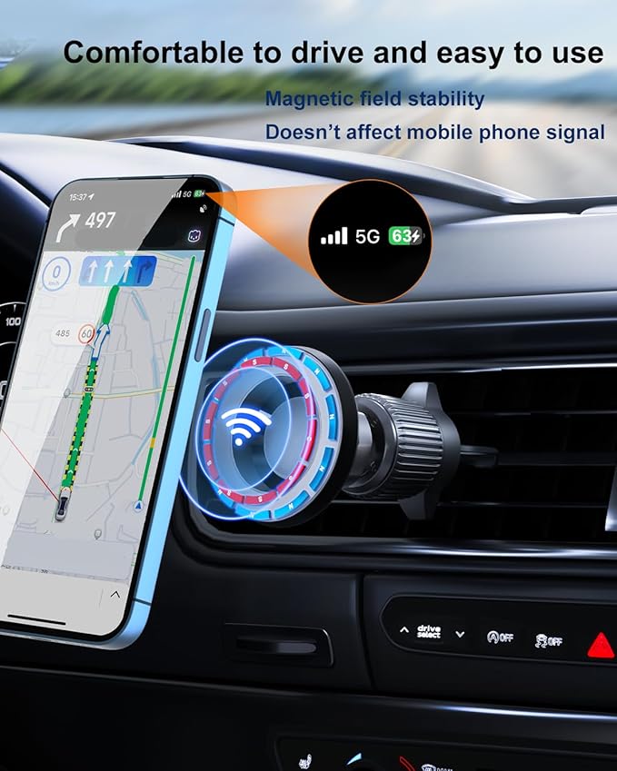 car Phone Holder for Ford Mustang 2024 2025 2026 Accessories Magnetic car Phone Mount for Mustang Phone Holder for Ford Mustang Accessories