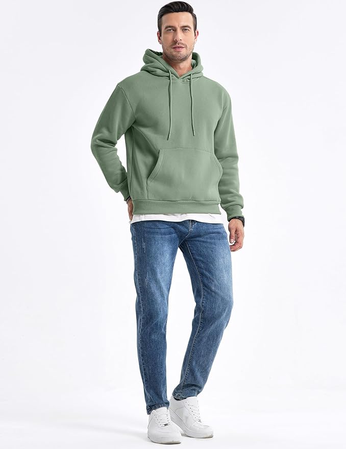 JMIERR Mens Casual Cotton Hooded Collar Drawstring Hoodies Pullover Sweatshirts Casual Long Sleeve Shirts