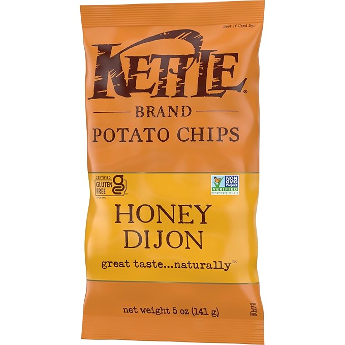 Kettle Brand Potato Chips, Honey Dijon Kettle Chips, 5 Oz
