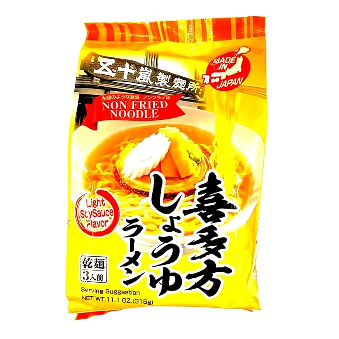 IGARASHI VEGAN RAMEN Kitakata Soy Sauce Flavor Pack of 3