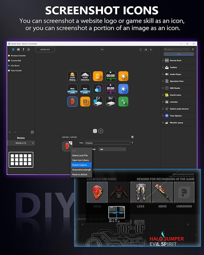 Stream Controller, Stream Deck with 15 Macro Keys Customizable, Gaming Macro Keypad with Trigger Actions in OBS/Twitch/YouTube/Streamlabs/Discord/Zoom, Compatible with Mac/PC, Foldable Stand