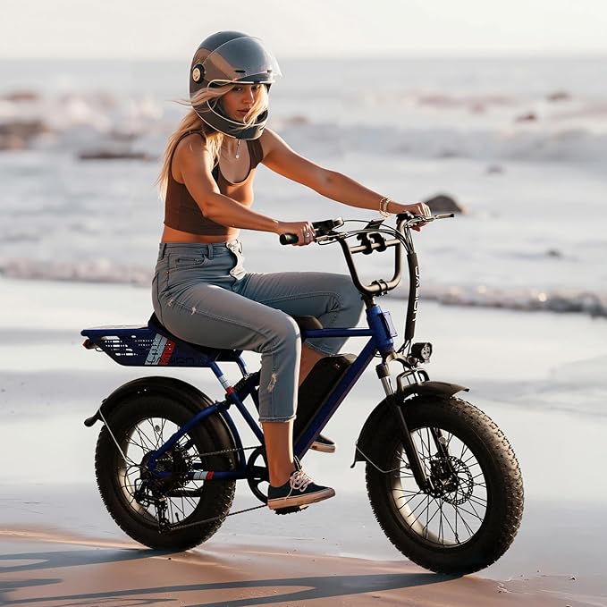 Jasion RetroVolt Electric Bike for Adults, 1500W/2000W Peak - 30/38MPH Electric Dirt Bike, 48V-52V, 13AH/20AH Battery, 65/90Miles Max Range Electric Motorcycle, 20'' X 4'' Fat Tire All-Terrain E-Bike