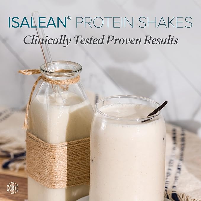 IsaLean Protein Shake - Complete Superfood Meal Replacement for Maintaining Healthy Weight and Lean Muscle Growth with 24 Vitamins and Minerals - 28.6 oz - 14 Meal Canister (Strawberry Cream)