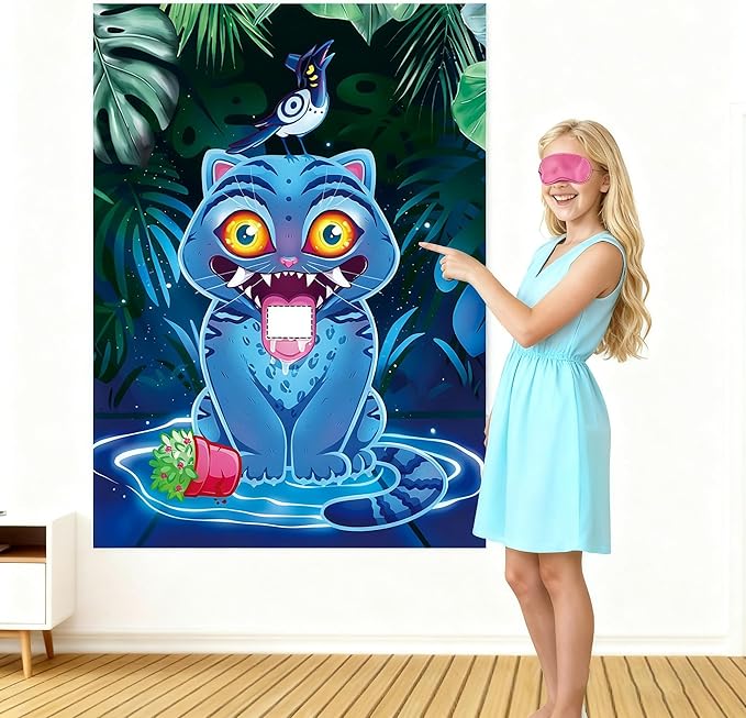 Demon Hunters Birthday Decorations, Derpy Party Games for Boys Girls, Large Poster 24PCS Letter Stickers for Kpop Party Supplies