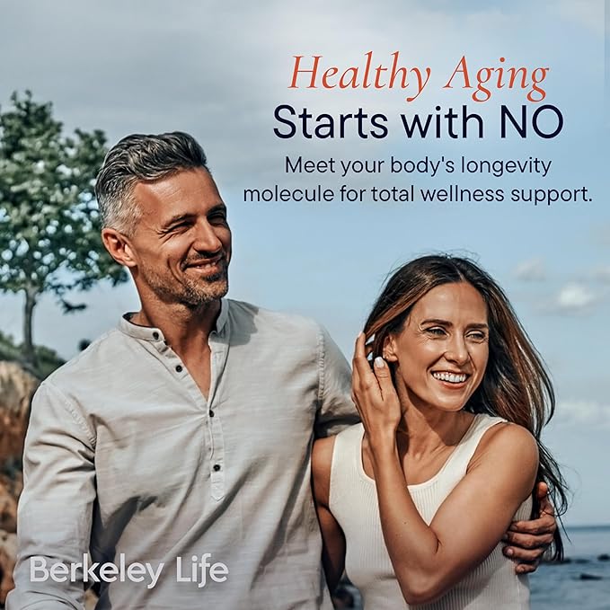 Berkeley Life Nitric Oxide Support Supplement - Nitric Oxide Booster for Men & Women- Blood Flow & Circulation with Beet Root Powder to Support Energy, Heart Health & Healthy Blood Pressure- 180 Count