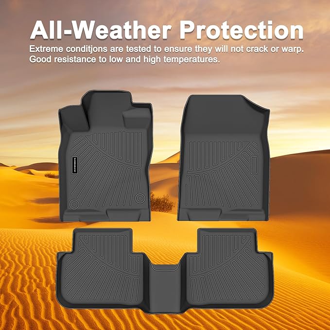 TPE Floor Mats for 2022-2026 Honda Civic Sedan Hatchback Si(Include Sport, All Weather Car Floor Liners Fit Honda Civic Accessories Black
