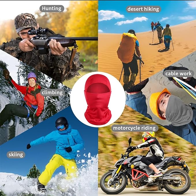 Achiou Ski Mask for Men Women, Balaclava Face Cover, Shiesty Mask UV Protector Lightweight for Motorcycle Snowboard