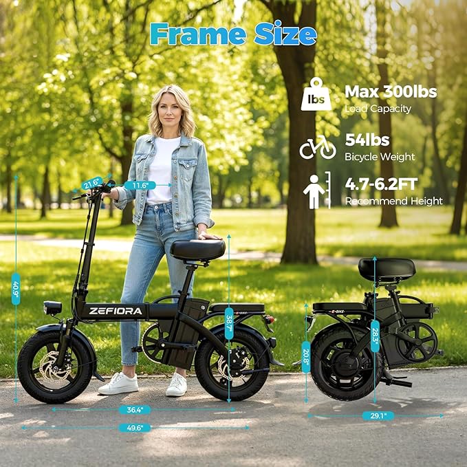 Electric Bike for Adults, 800/1500/2500W Peak Motor Ebike, 48V Removable Battery, 30-120 Miles PAS Range, 20-28MPH, 14"/20"/26" All-Terrain Electric Bicycles for Commuute Road Sand Mountain