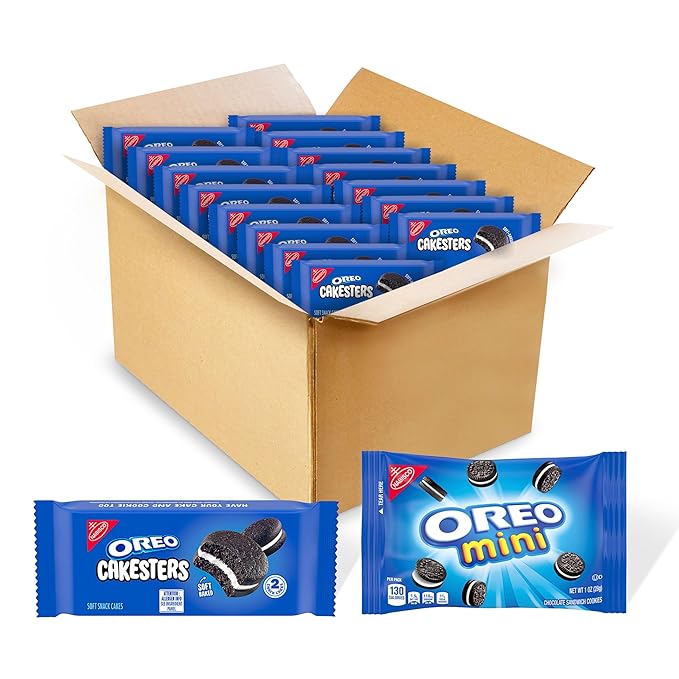 OREO Cakesters Soft Snack Cakes, 3 - 5 Count Packs (15 Total Snack Packs) + Bonus OREO Mini Cookie Snack Pack