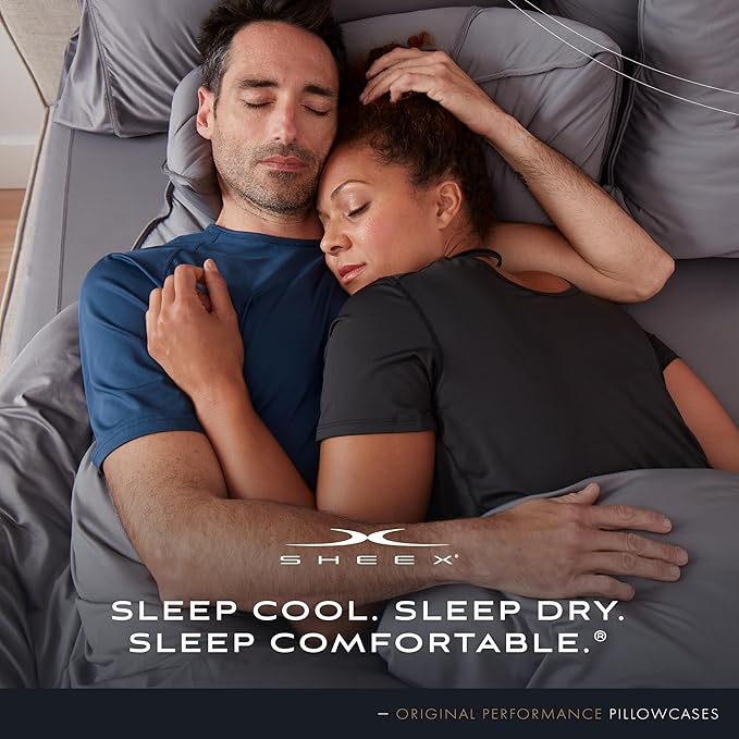 SHEEX Original Performance Cooling Pillowcases, Ultra-Soft Pillowcase Set, 2 Cooling Pillow Covers, Standard, Navy