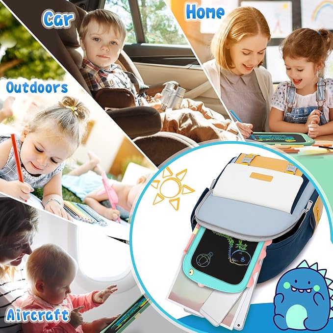 ORSEN 8.5 Inch Doodle Board Drawing Tablet - Dinosaur Toy Gift for Kids 3-7 Years Old