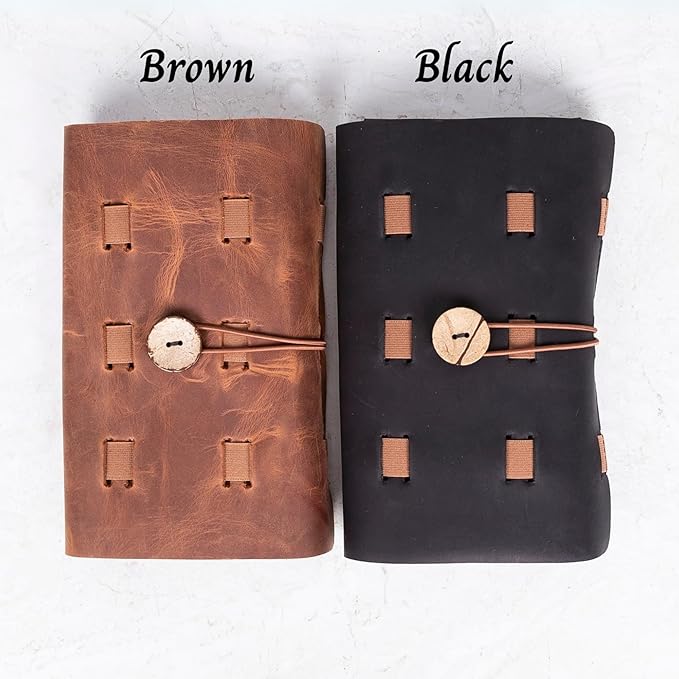 HARDISTON Custom Genuine Leather Electronic Cable Organizer Bag Handmade Travel Cord Organizer Roll Case for Hard Drives, Cables, Charger, Phone, USB, SD Card (Large - Brown)