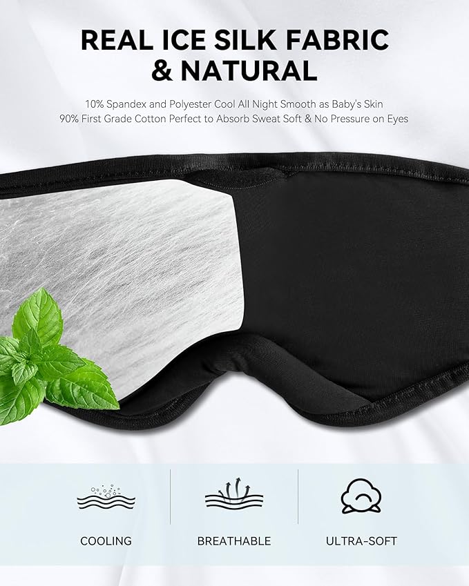 MUSICOZY Sleep Headphones, Bluetooth 5.4 Sleep Mask Headband Headphones Sleeping Eye Mask, Wireless Music Earbuds Earphones with HD Stereo Speakers Cool Gadgets Gifts (Dark Purple)