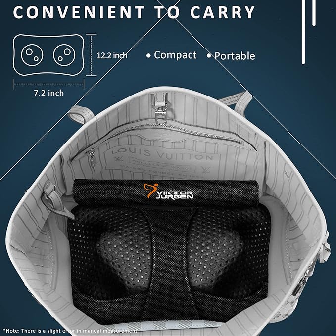 VIKTOR JURGEN Shiatsu Back Massager with Heat - Kneading Massage Pillow for Neck, Shoulder Pain Relief - Christmas Gift for Women, Men, Dad, Mom - Great for Mother's Day, Father's Day, Valentine's Day