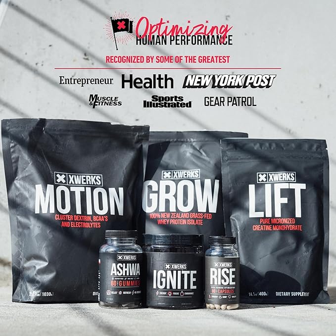 Xwerks Grow Whey Protein Powder, 25g Pure Isolate Protein from New Zealand Grass Fed Cows, Builds Strength and Speeds Recovery, Paleo and Keto Friendly, Soy and Gluten Free, Strawberry, 30 Servings