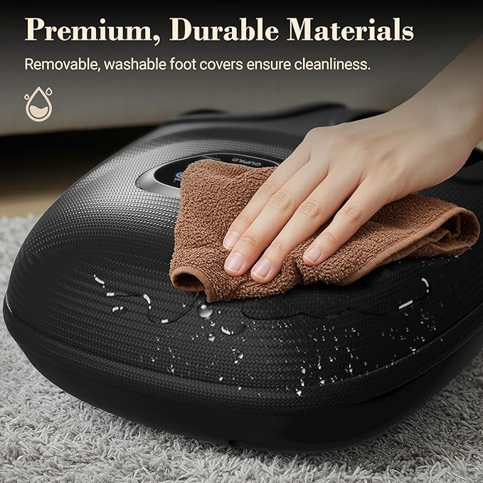 Foot Massager FSA Eligible HSA, Feet Massager with Heat for Plantar Fasciitis Relief, 5 Levels Compression & Vibration Massage for Neuropathy, Valentines Gifts for Women Men