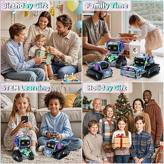 STEM Robotics Kit for Kids 8-12, 519-Piece 3 in 1 Building Blocks with RC & APP Control, Excavator Toy & Engineering Kits for Kids Age 8-14, Educational STEM Toys for Hands-On Learning